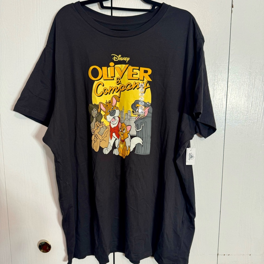 NWT. Disney Retro Oliver & Company Tee 3XL. Approx. 29”. Oliver & Company logo